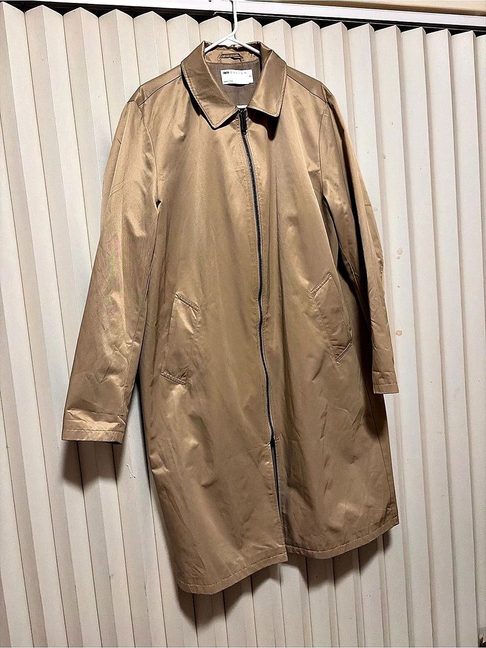ASOS DESIGN trench coat Trench Coat in Brown Size Medium